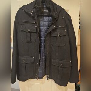 Men's Wool Black Coat